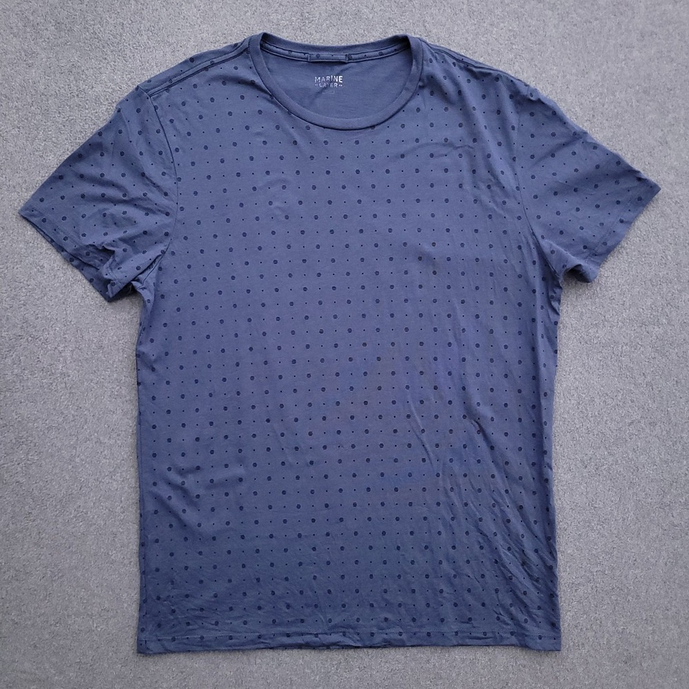 Marine Layer T Shirt Mens Large Crewneck Blue Supima Cotton Modal